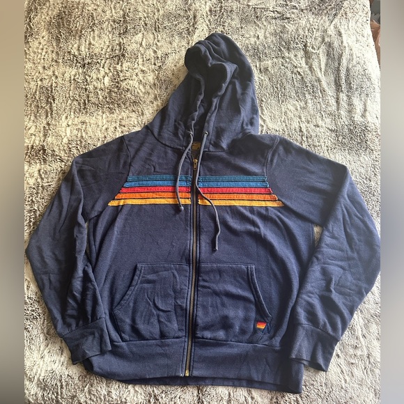 Aviator Nation Tops - Aviator Nation zip up hoodie Womens size Medium in Blue